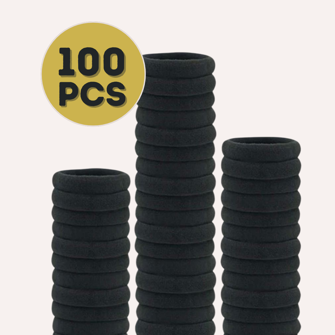 Hair elastics - 100 pieces