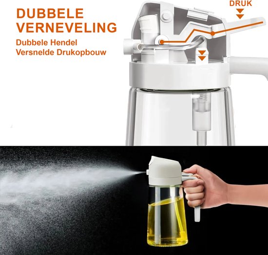 SEVENMOON 2-in-1 Olijfolie Sprayer – 470 ml