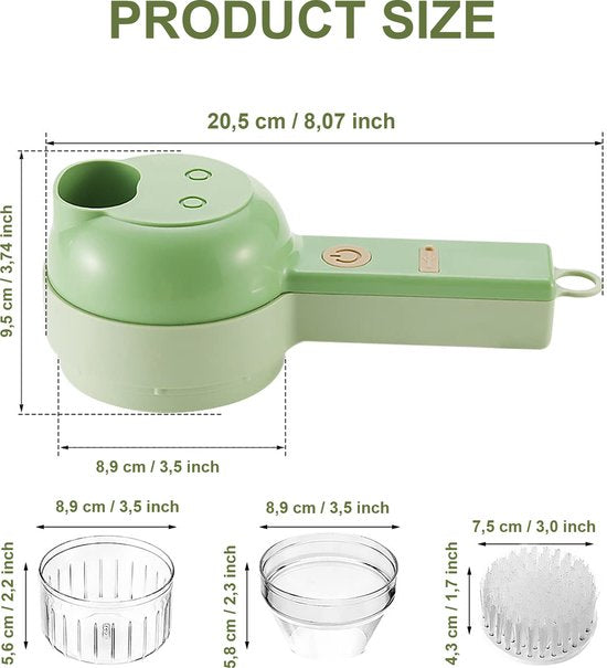Elektrische 4-in-1 Groentesnijder & Mixer