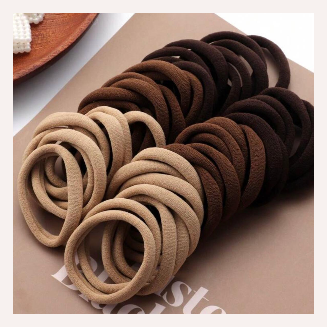 Hair elastics - 100 pieces