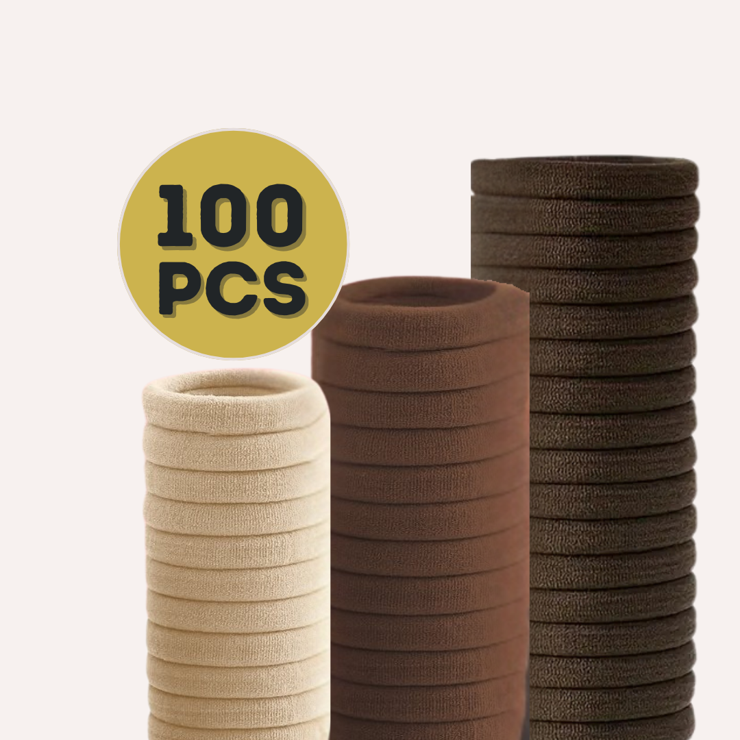 Hair elastics - 100 pieces