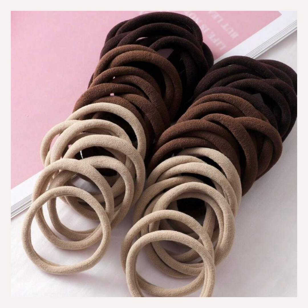 Hair elastics - 100 pieces