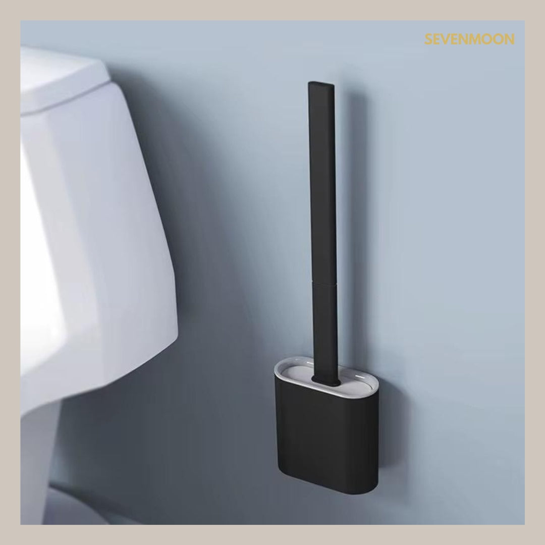 Sevenmoon® silicone toilet brush with holder