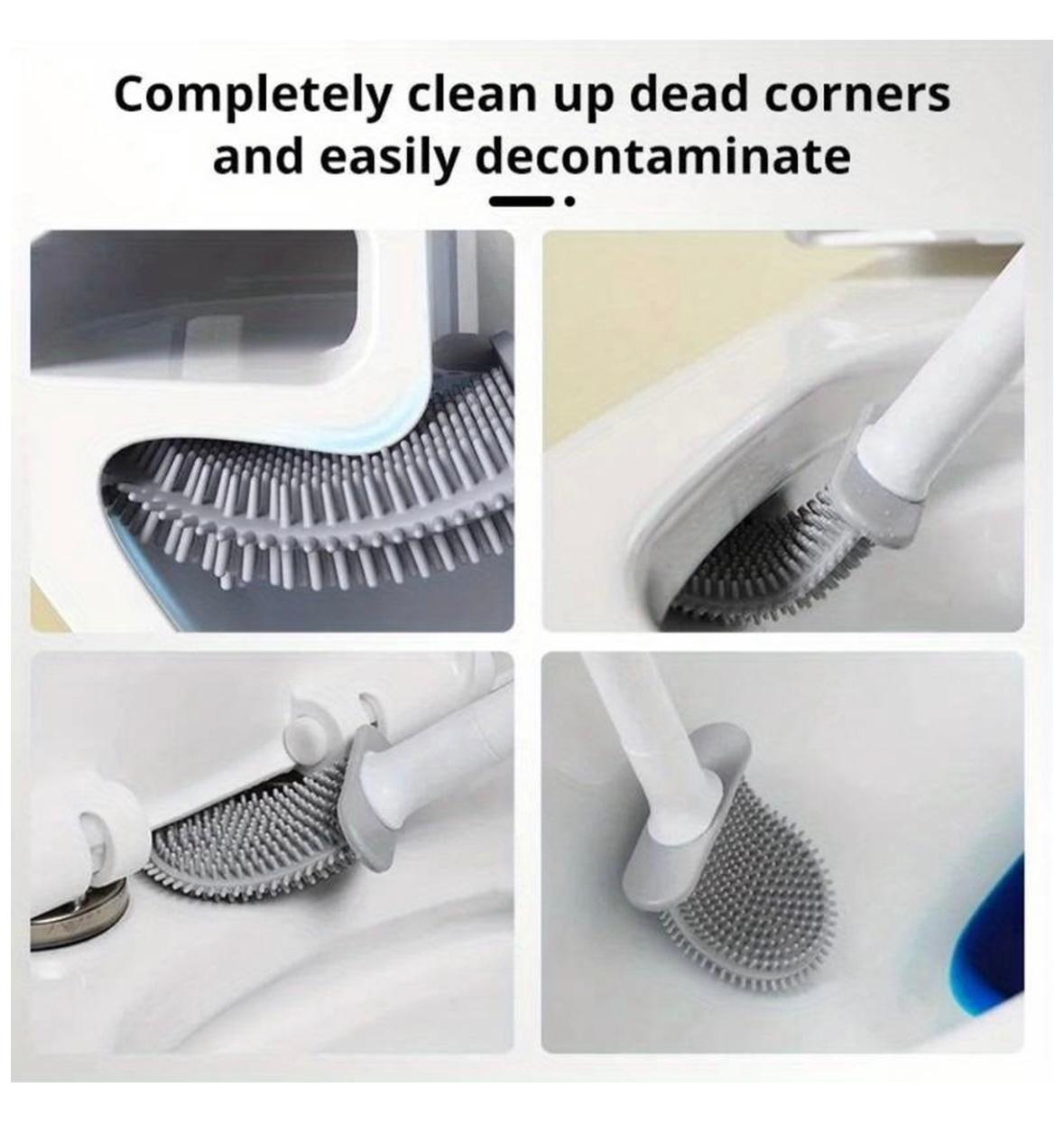 Toilet Brush with Holder - Flexible Toilet Brush
