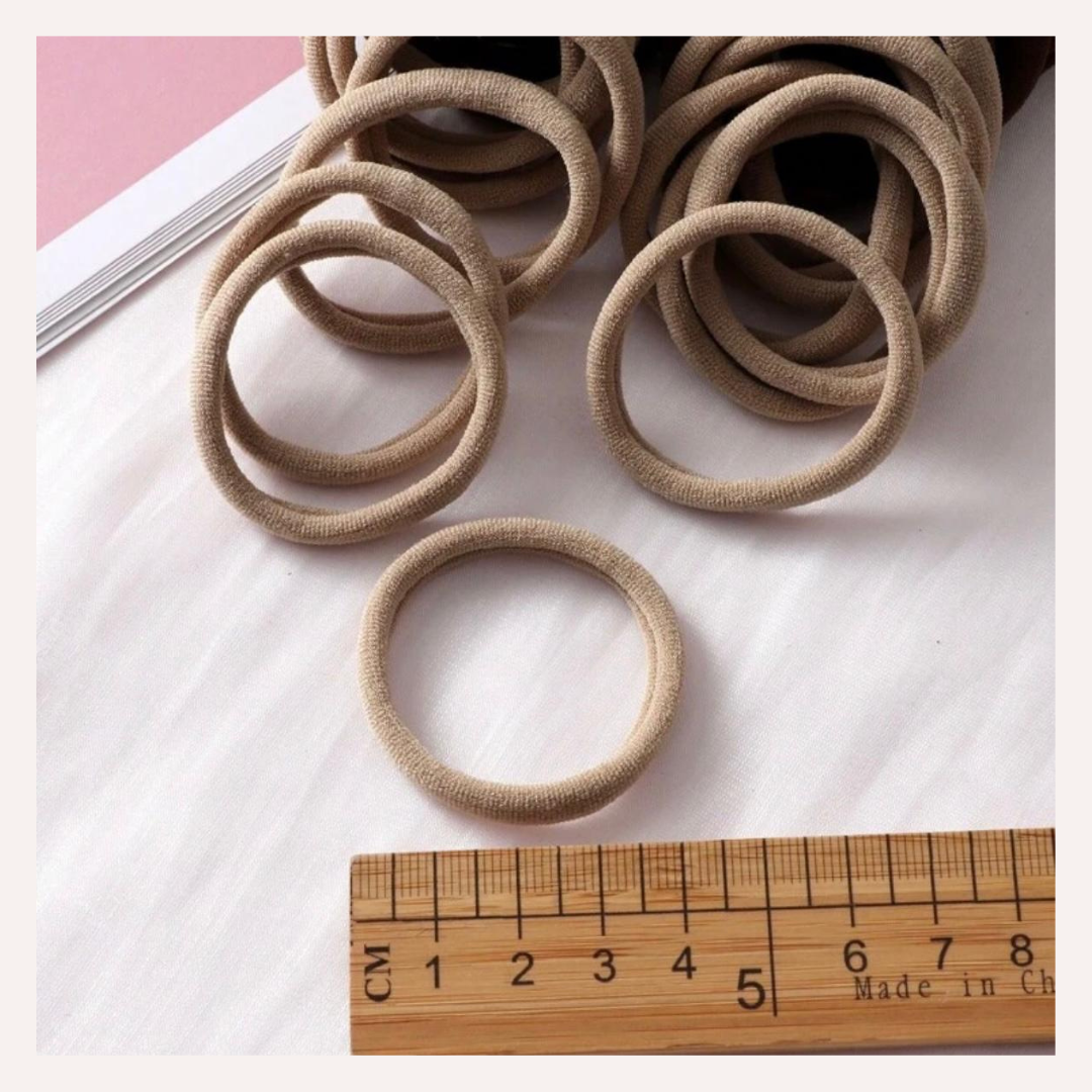 Hair elastics - 100 pieces