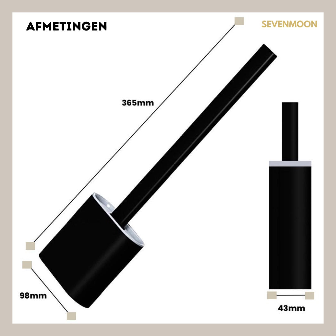 Sevenmoon® silicone toilet brush with holder