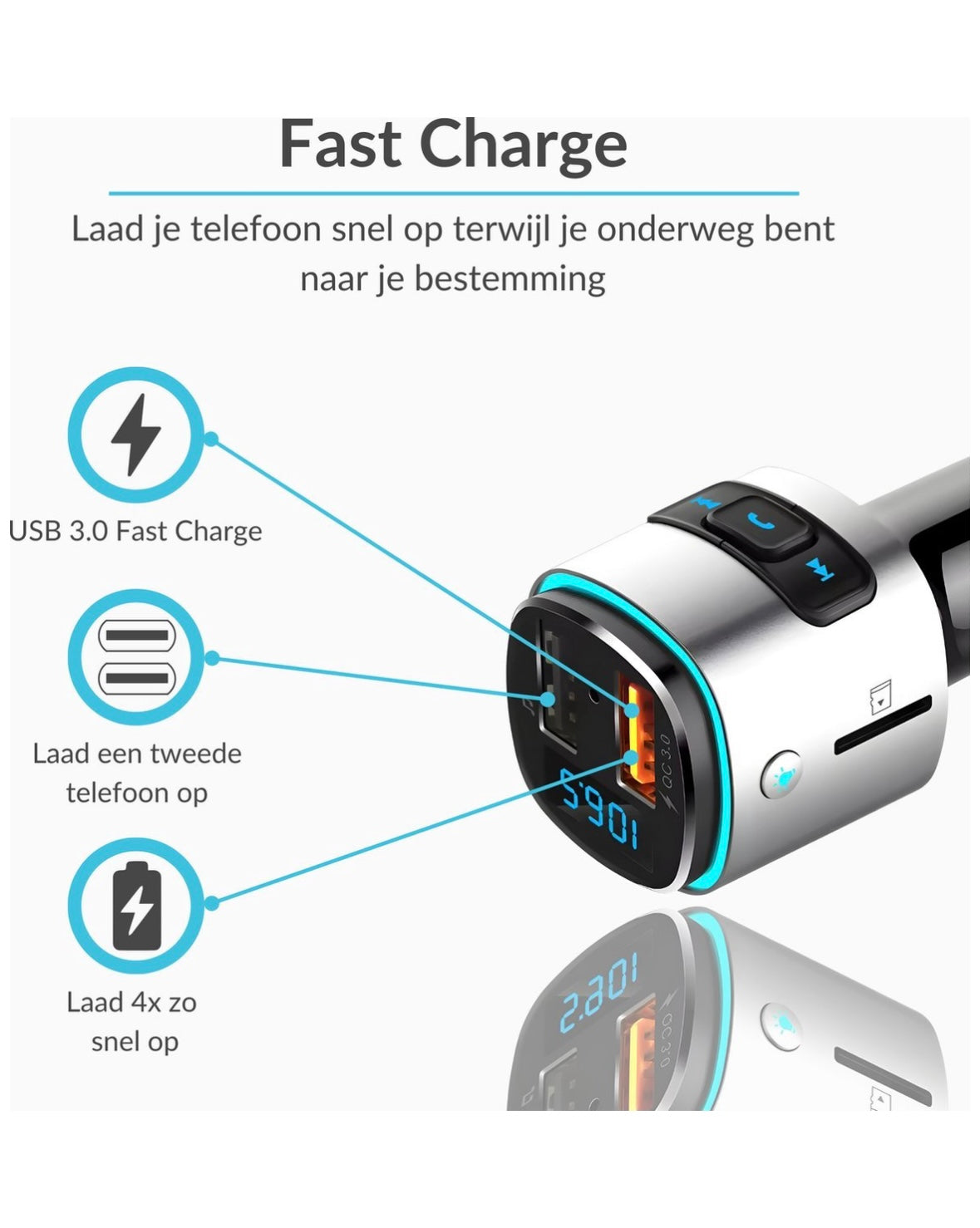 Sevenmoon® Bluetooth FM Transmitter