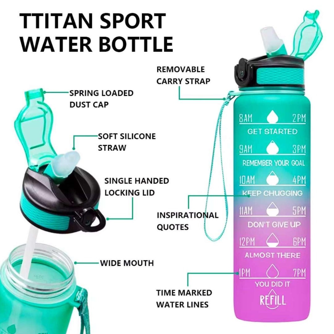 Sevenmoon® Motivatie Waterfles - 1 liter