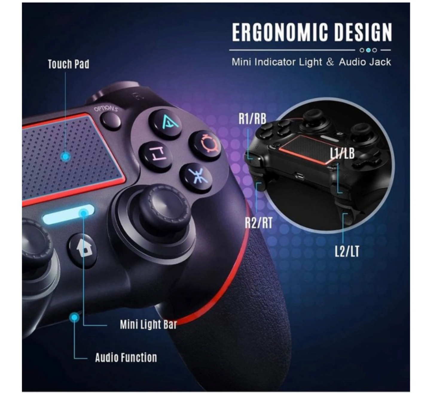 Wireless controller PS3 and PS4