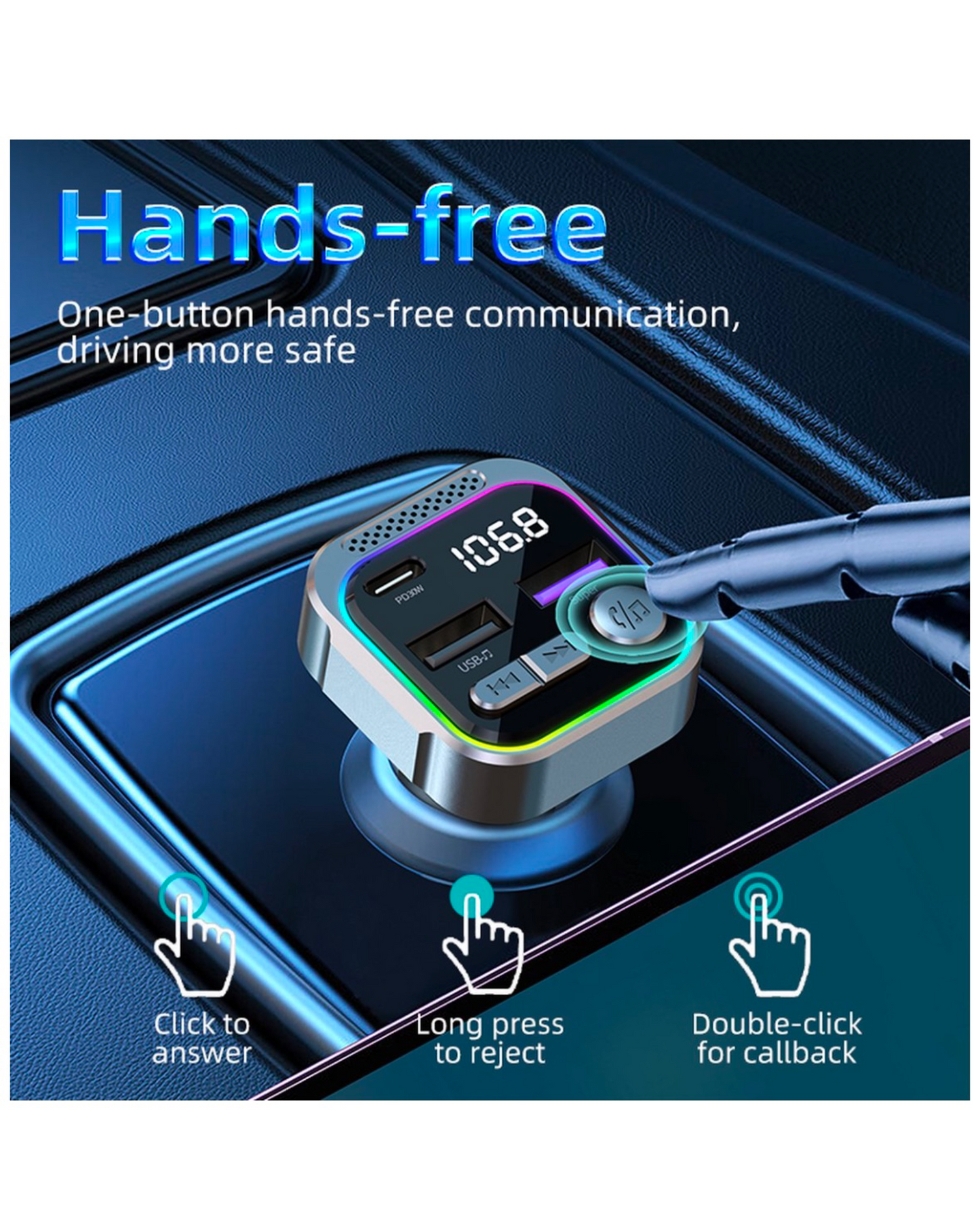 Sevenmoon® Bluetooth FM Transmitter