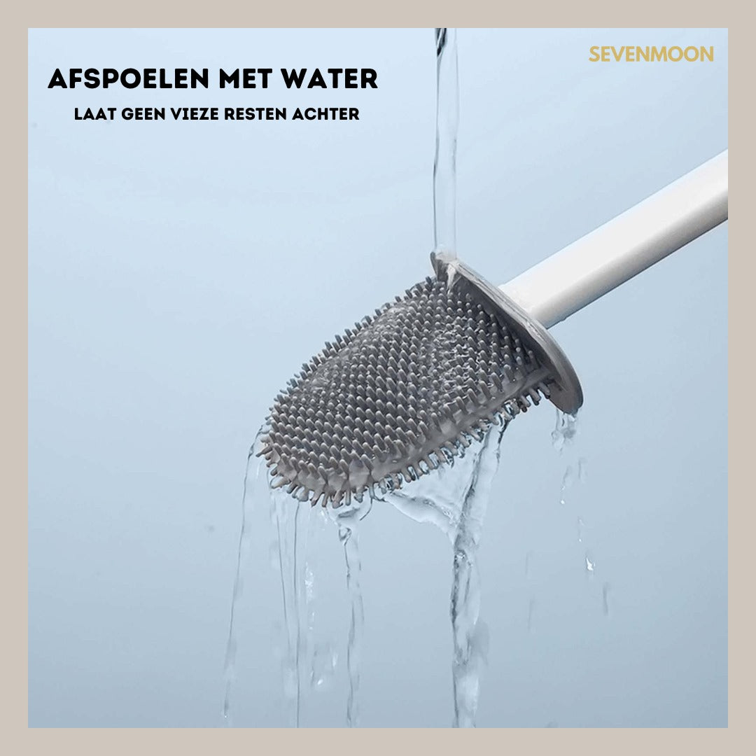 Sevenmoon® silicone toilet brush with holder