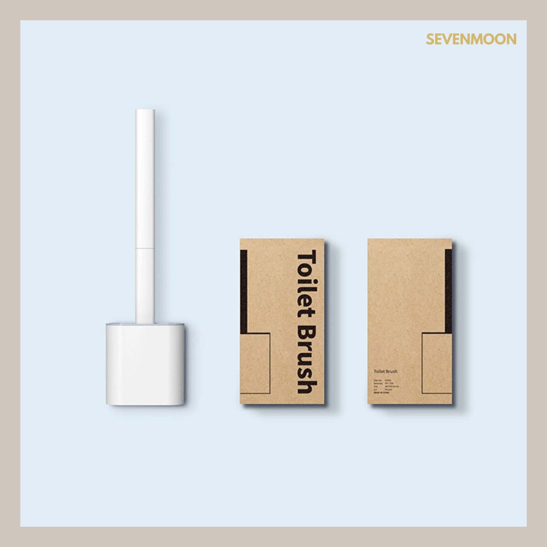 Sevenmoon® silicone toilet brush with holder