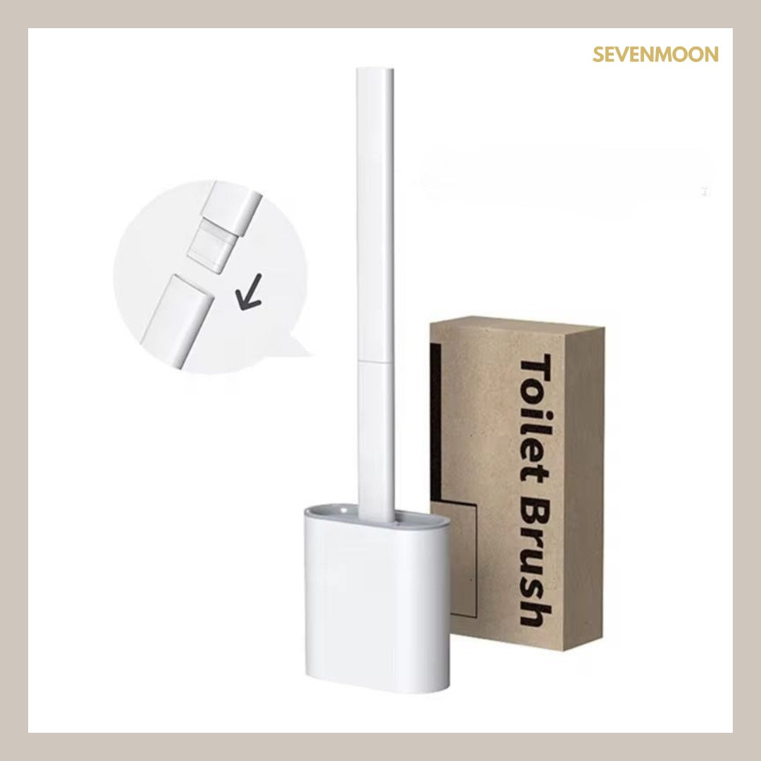 Sevenmoon® silicone toilet brush with holder