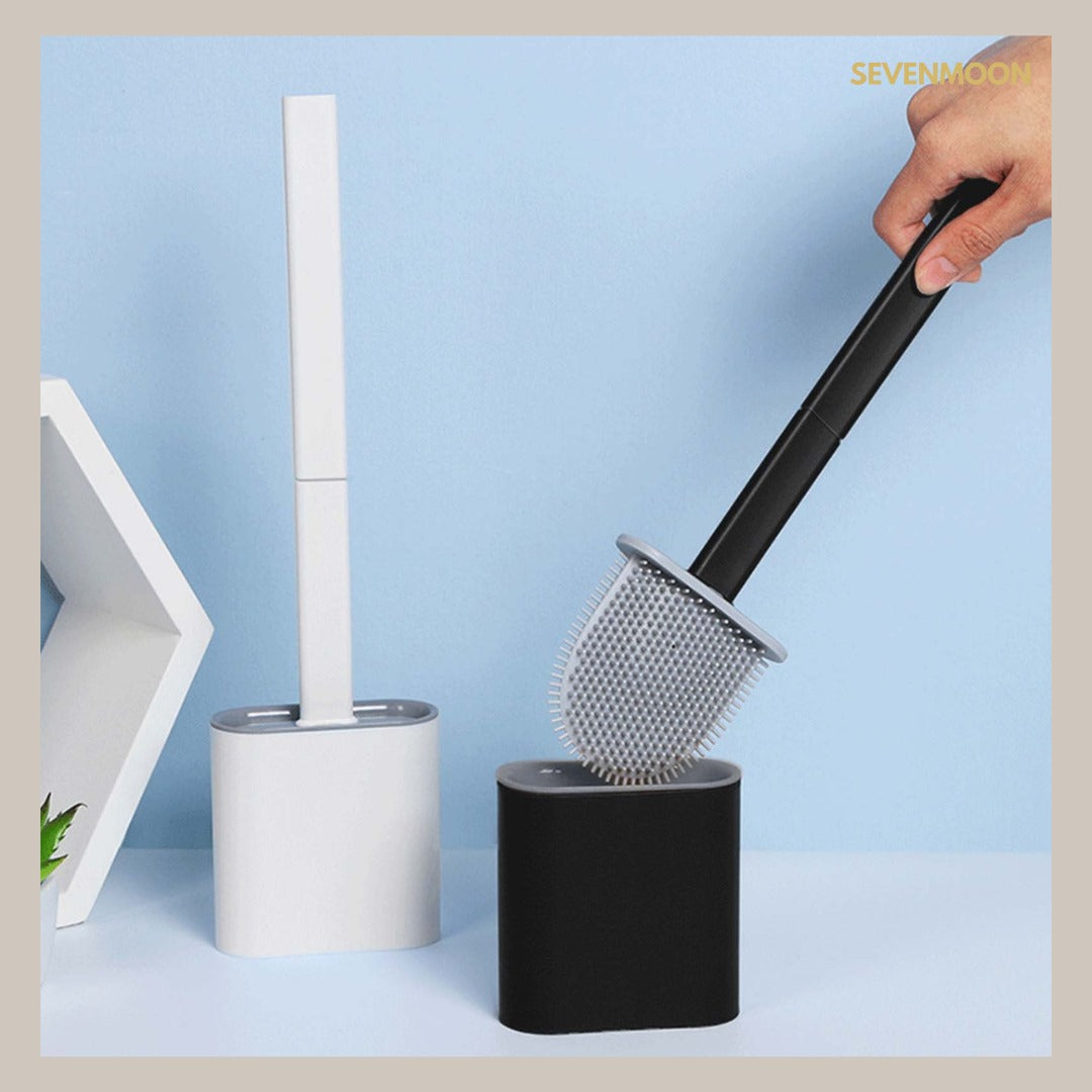 Sevenmoon® silicone toilet brush with holder