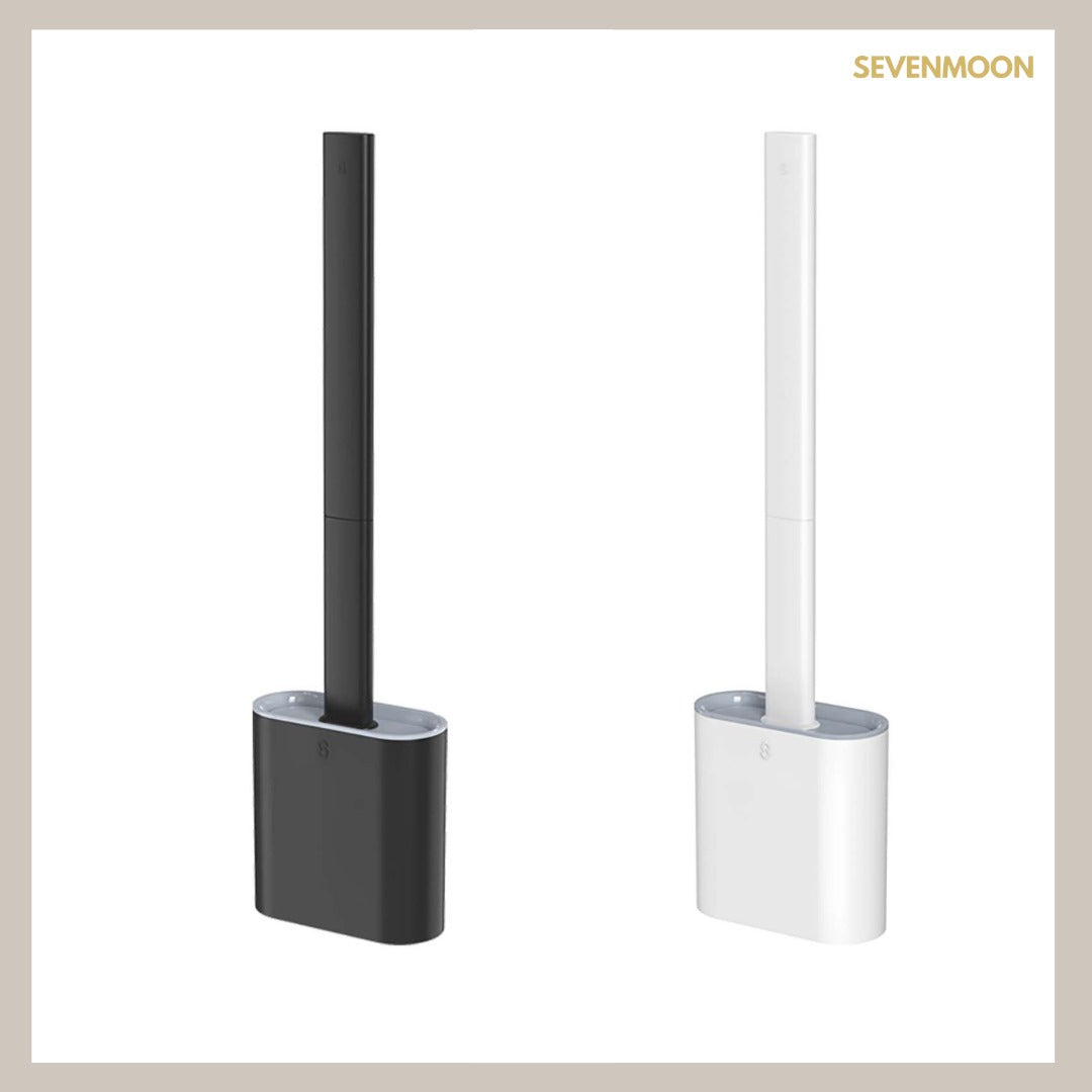 Sevenmoon® silicone toilet brush with holder