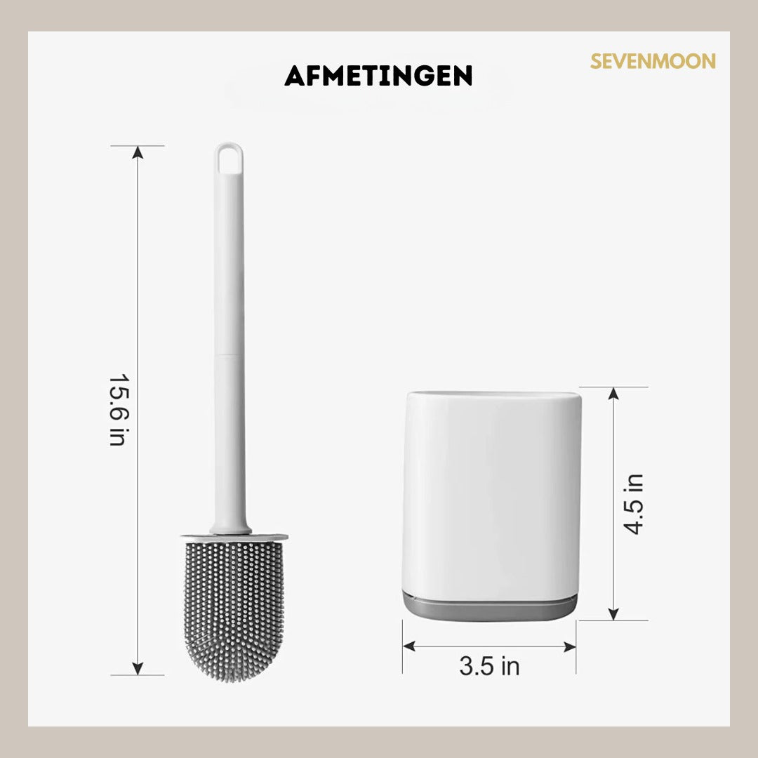 Sevenmoon® silicone toilet brush with holder