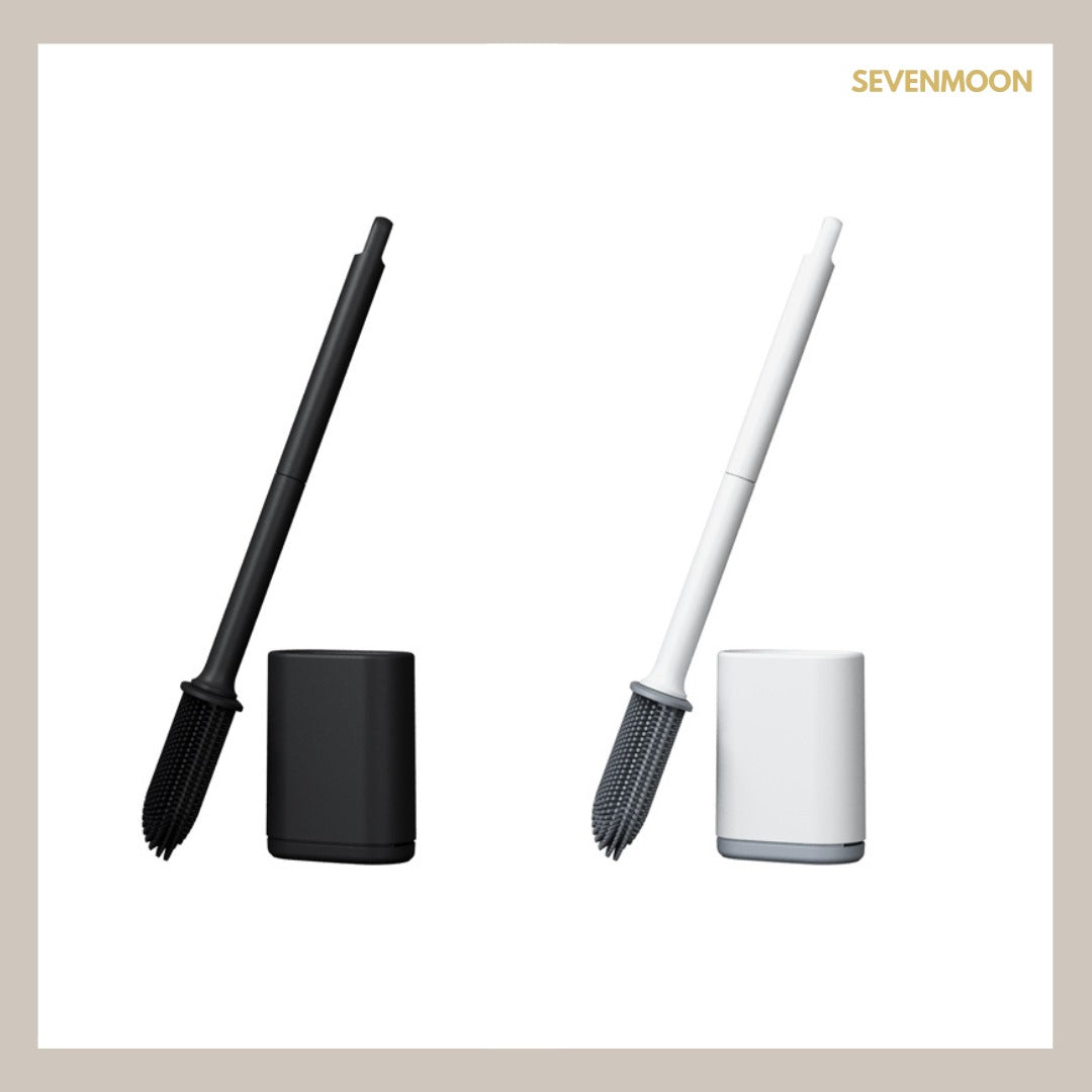 Sevenmoon® silicone toilet brush with holder