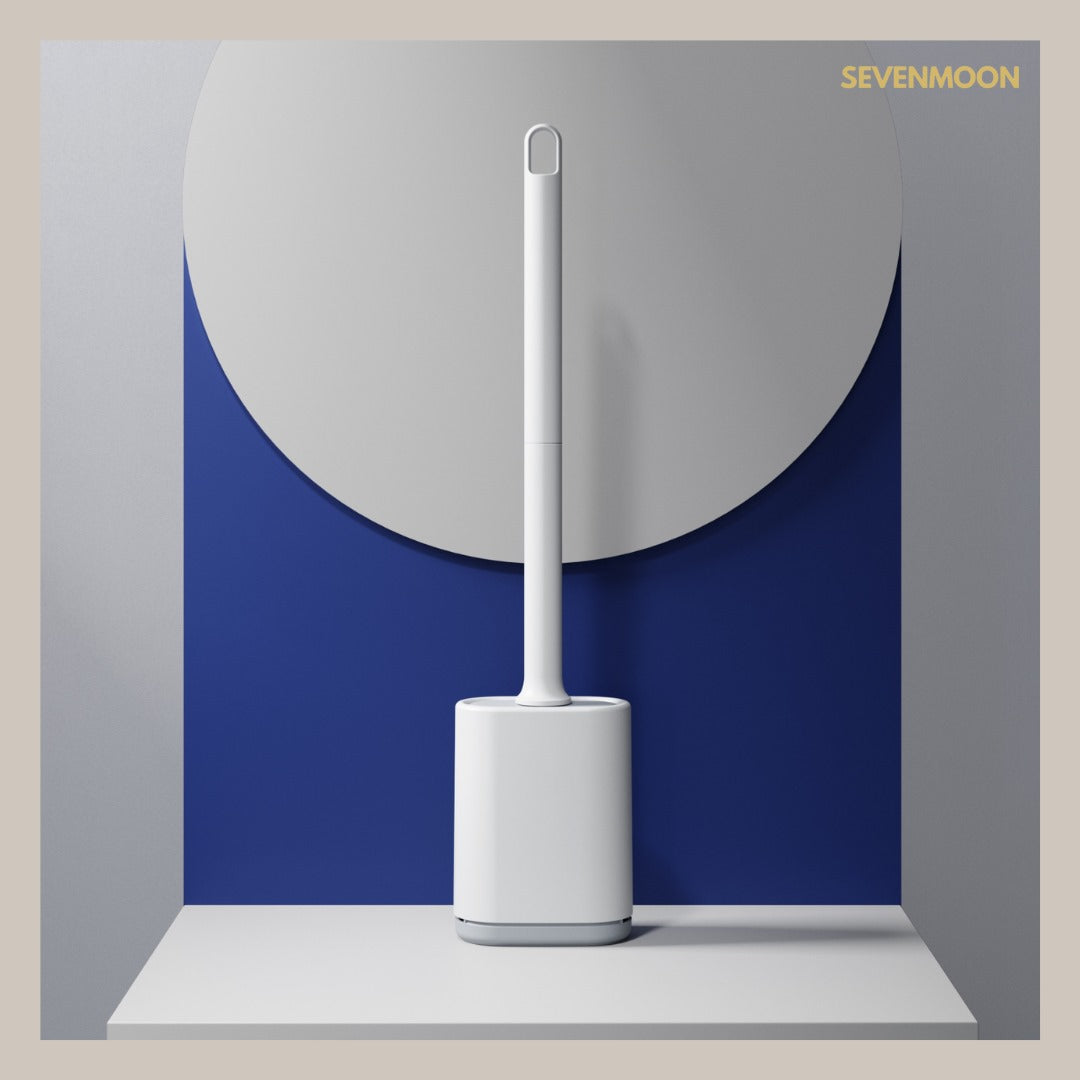 Sevenmoon® silicone toilet brush with holder