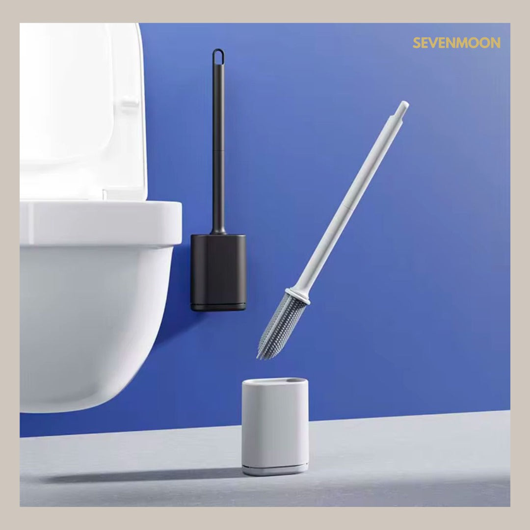 Sevenmoon® silicone toilet brush with holder