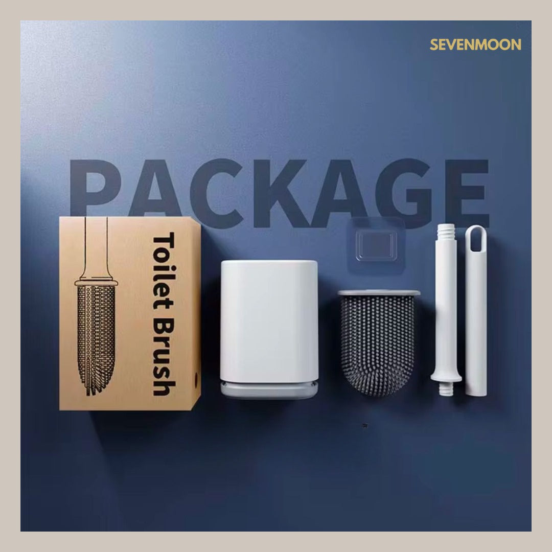 Sevenmoon® silicone toilet brush with holder