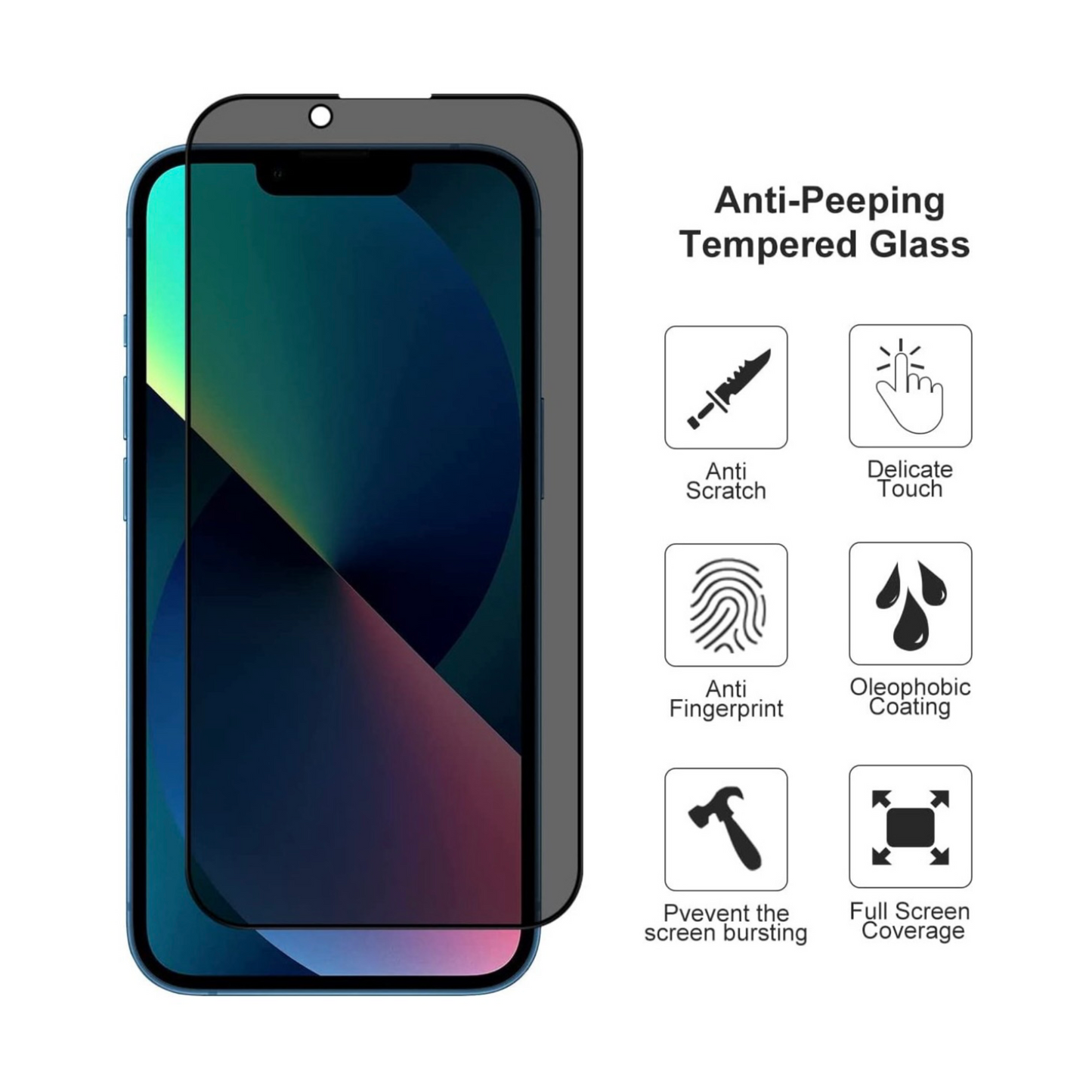 Privacy glass screen protector