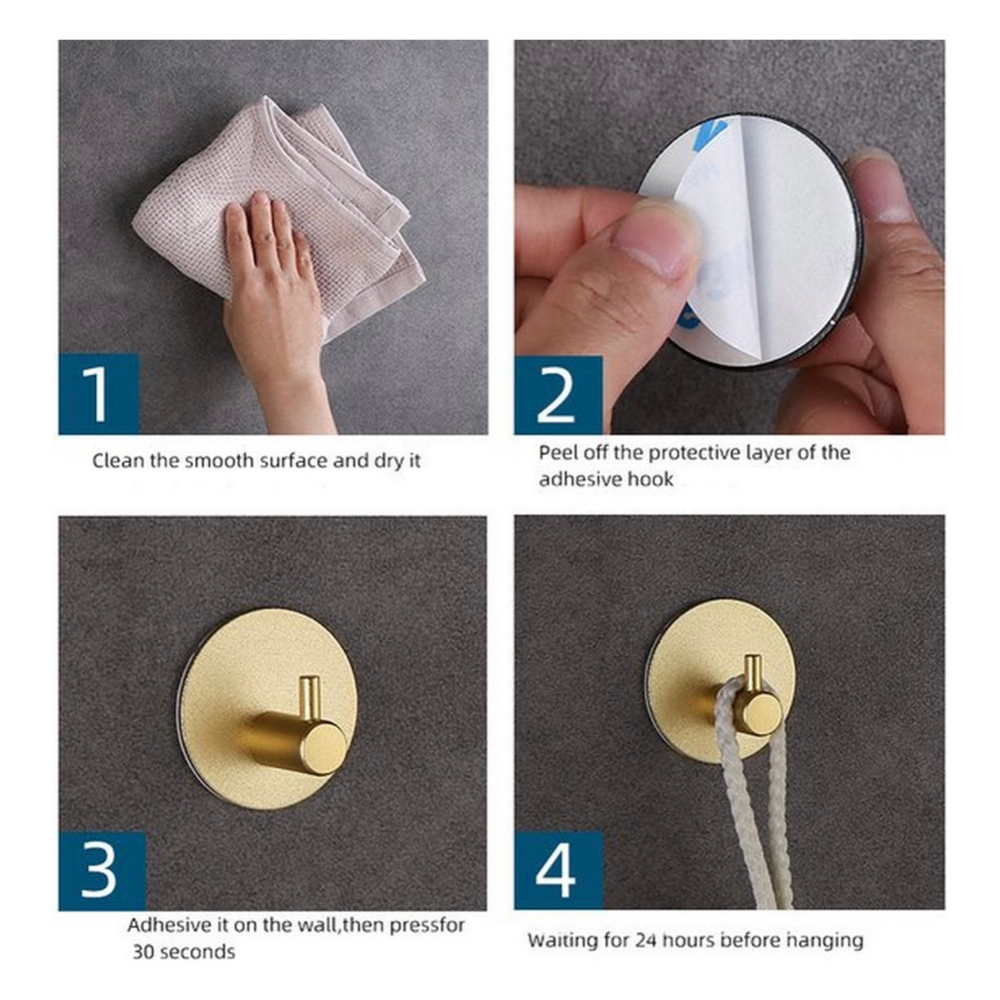 Towel Hooks Self Adhesive - Round