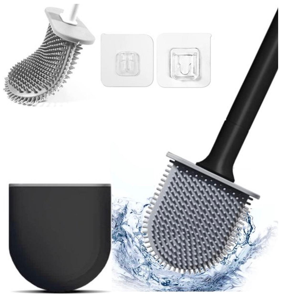 Toilet Brush with Holder - Flexible Toilet Brush