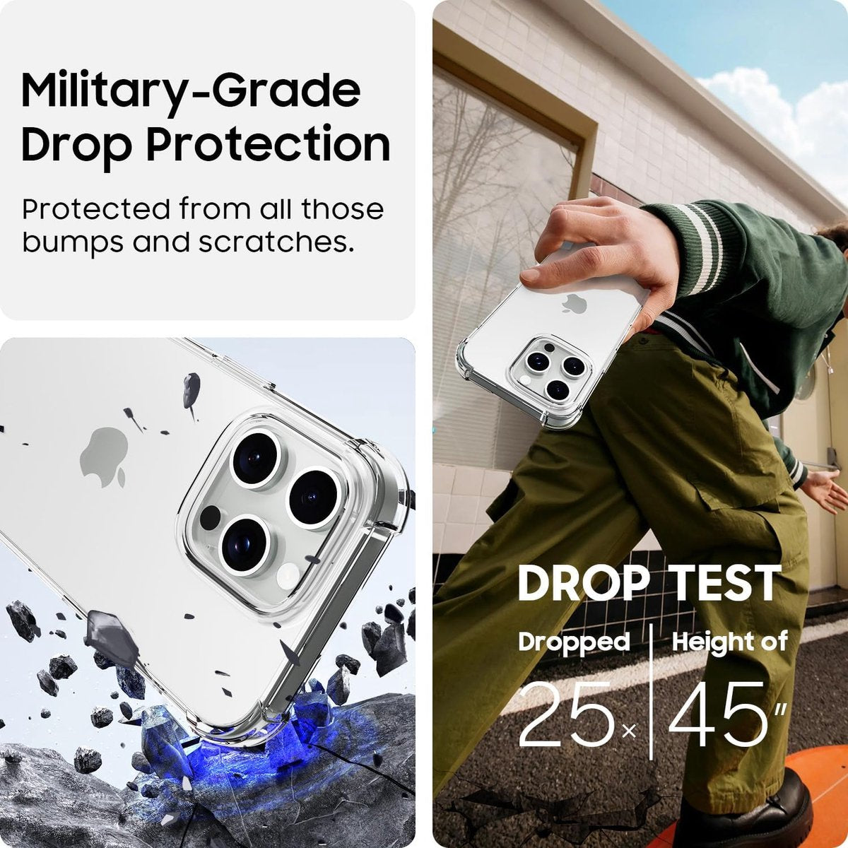 Antishock Sturdy Transparent Case