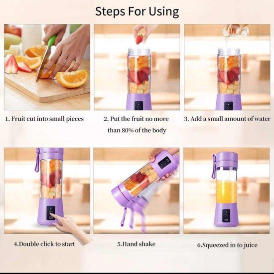 Portable Blender - USB Rechargeable - Smoothie Cup
