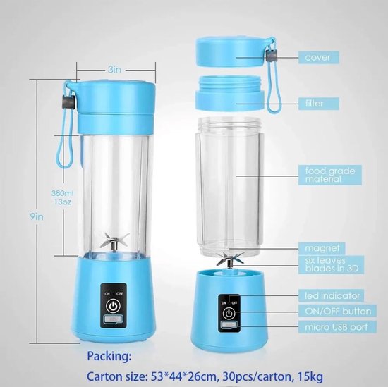 Portable Blender - USB Rechargeable - Smoothie Cup