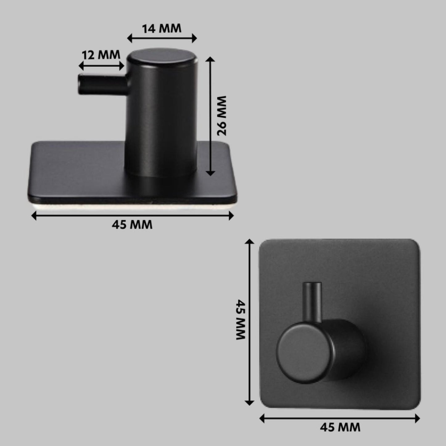 Towel Hooks Self Adhesive - Stainless Steel