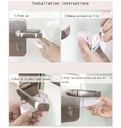 Door handle mounting lock - brown
