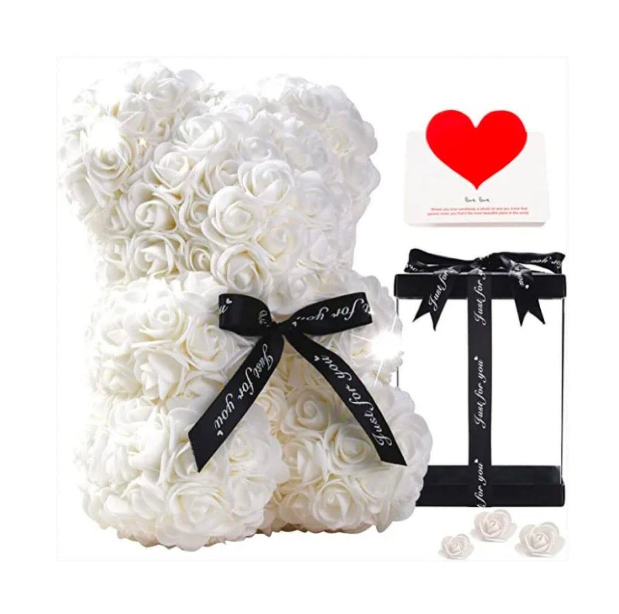 ROSES Teddy Bear 25CM Including Luxury Gift Box!
