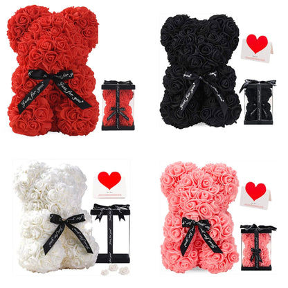 ROSES Teddy Bear 25CM Including Luxury Gift Box!