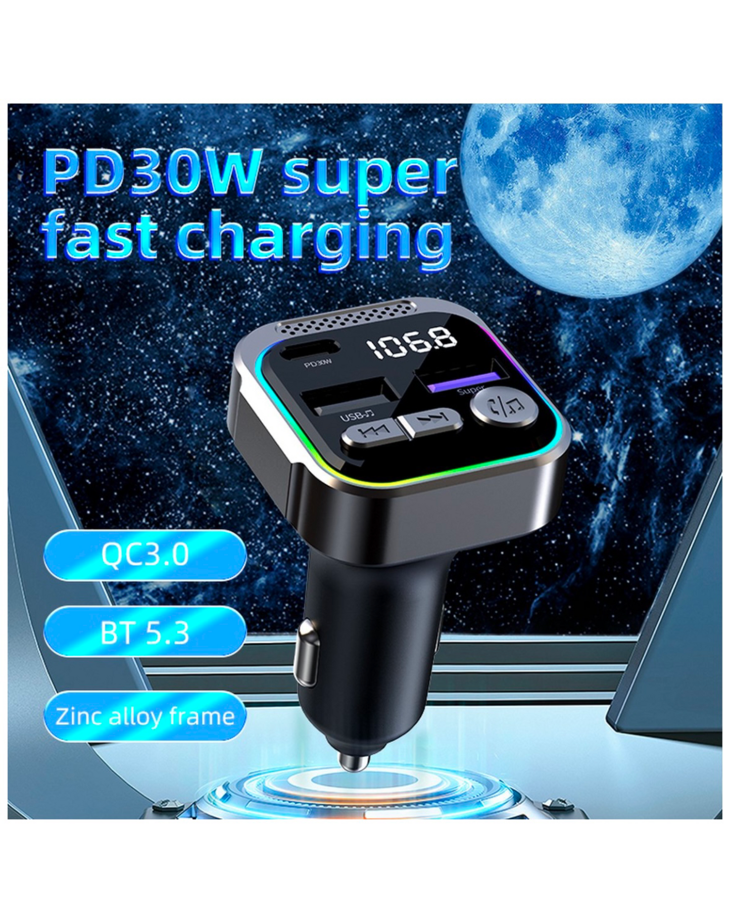 Sevenmoon® Bluetooth FM Transmitter 