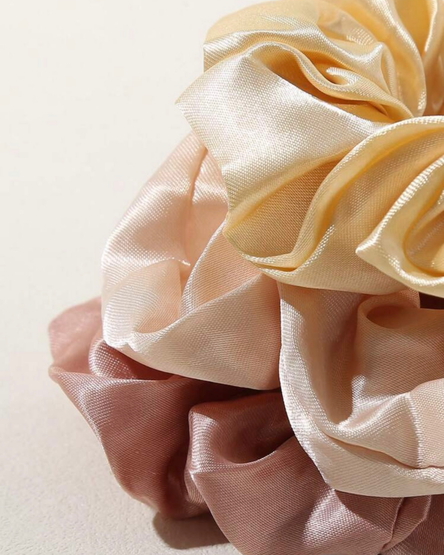 Satin hair scrunchie - 12 pieces