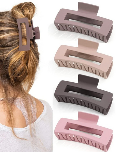 4 pieces square hair clips