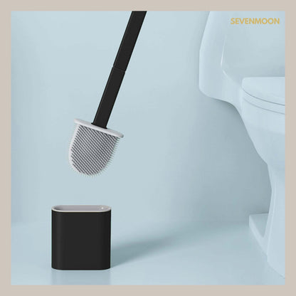 Sevenmoon® silicone toilet brush with holder