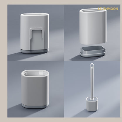 Sevenmoon® silicone toilet brush with holder