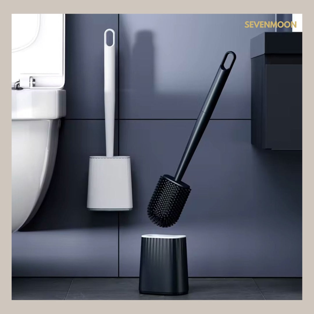 Sevenmoon® luxury silicone toilet brush with holder