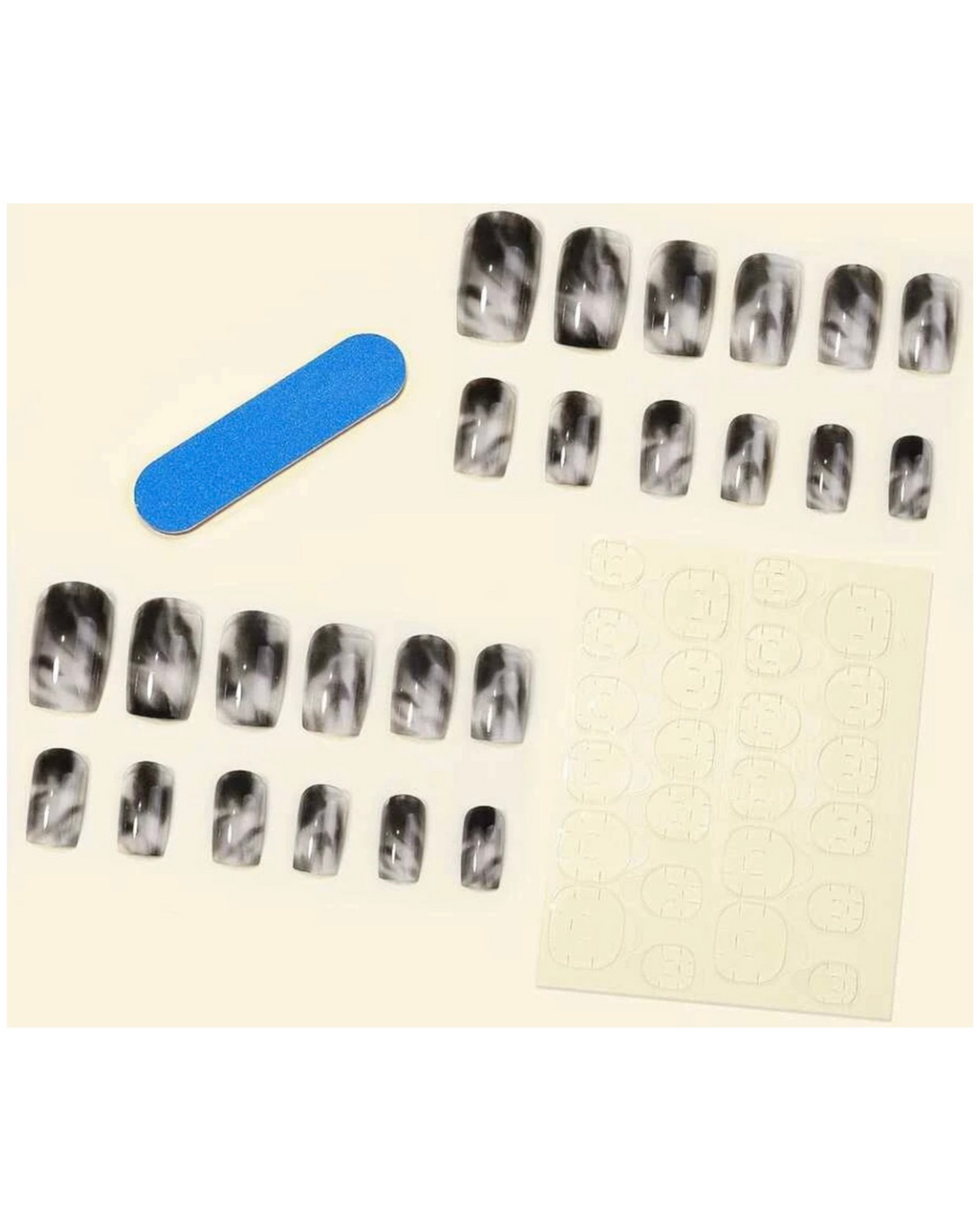 Fake nails - tape 1 sheet &amp; nail file