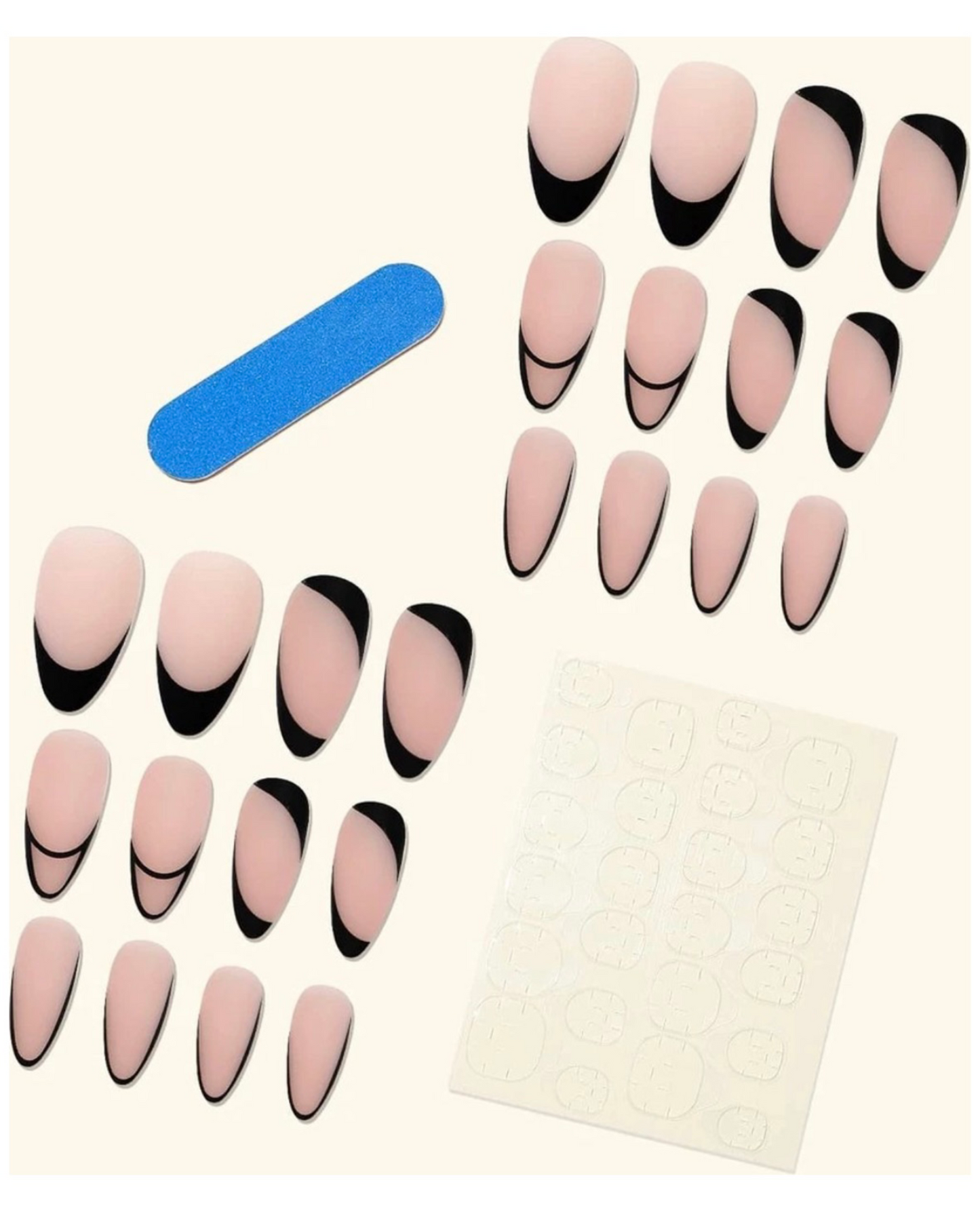 Fake nails - tape 1 sheet &amp; nail file