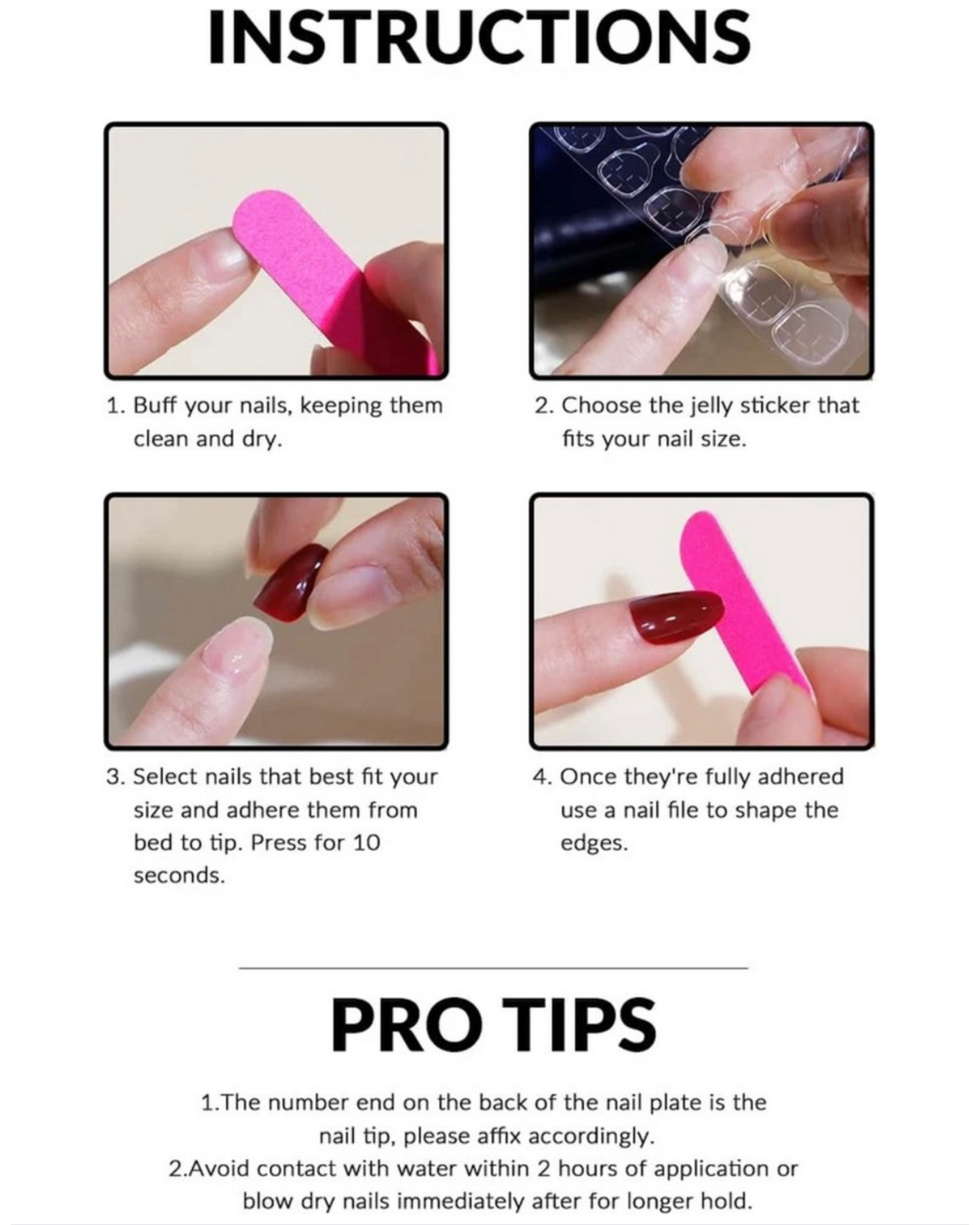 Fake nails - tape 1 sheet &amp; nail file
