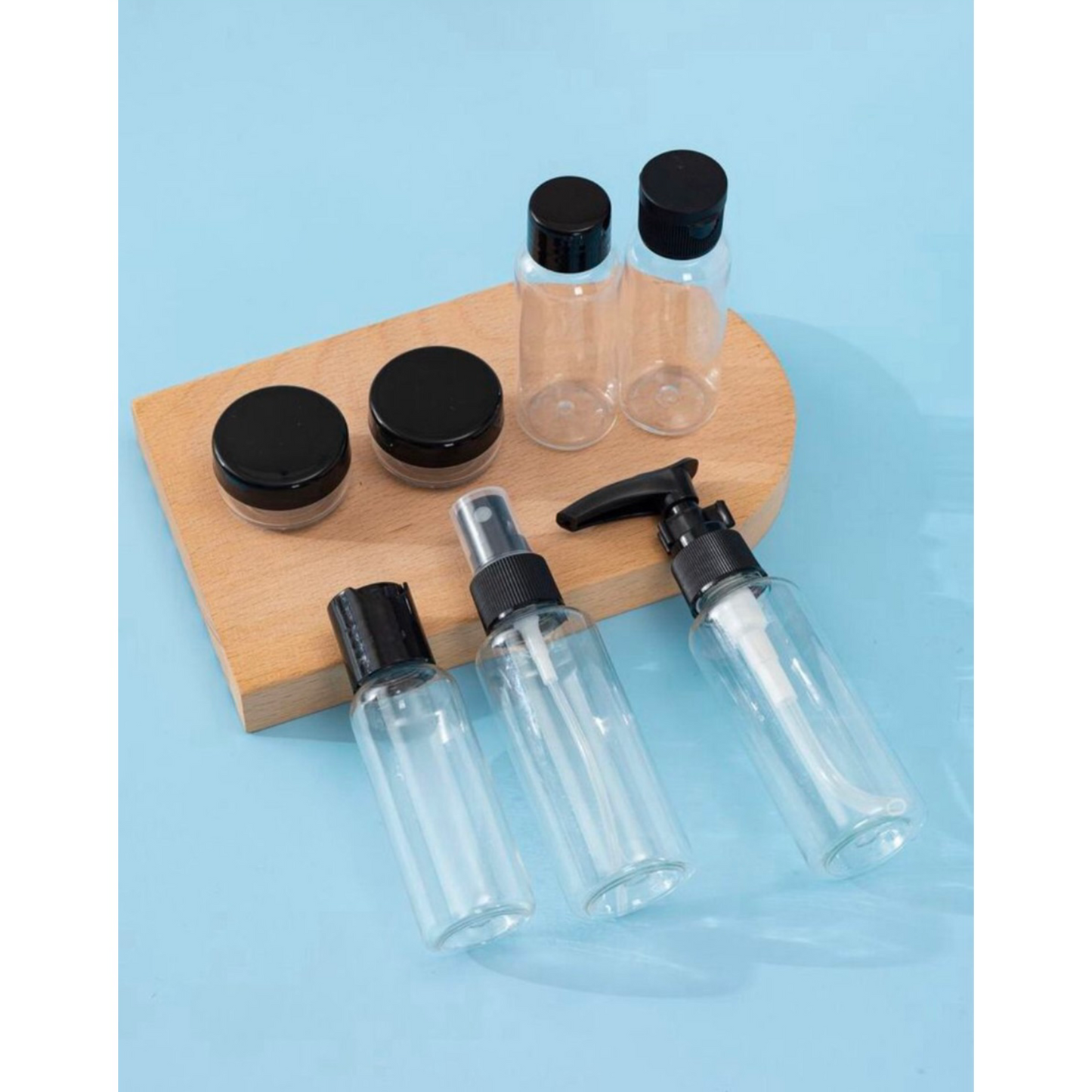 Travel bottle set - refillable - 7 pieces