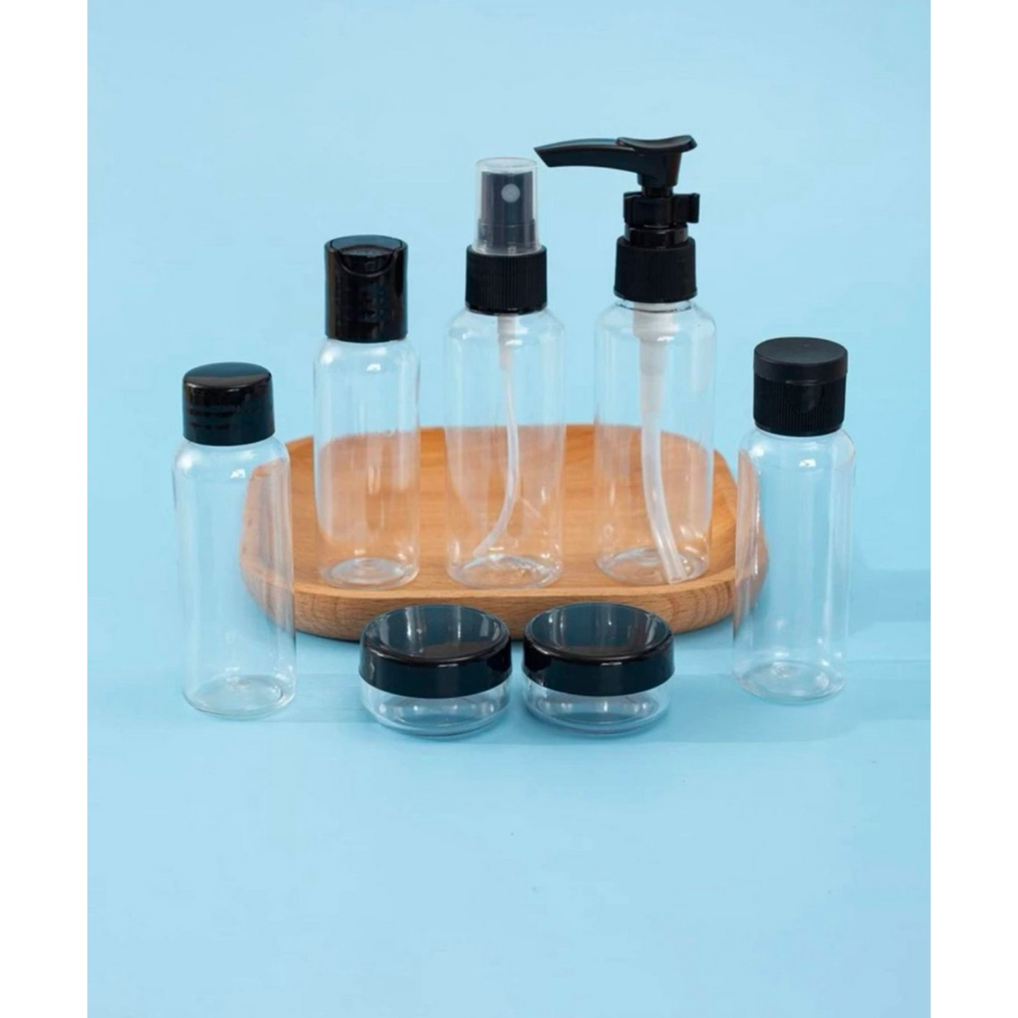 Travel bottle set - refillable - 7 pieces