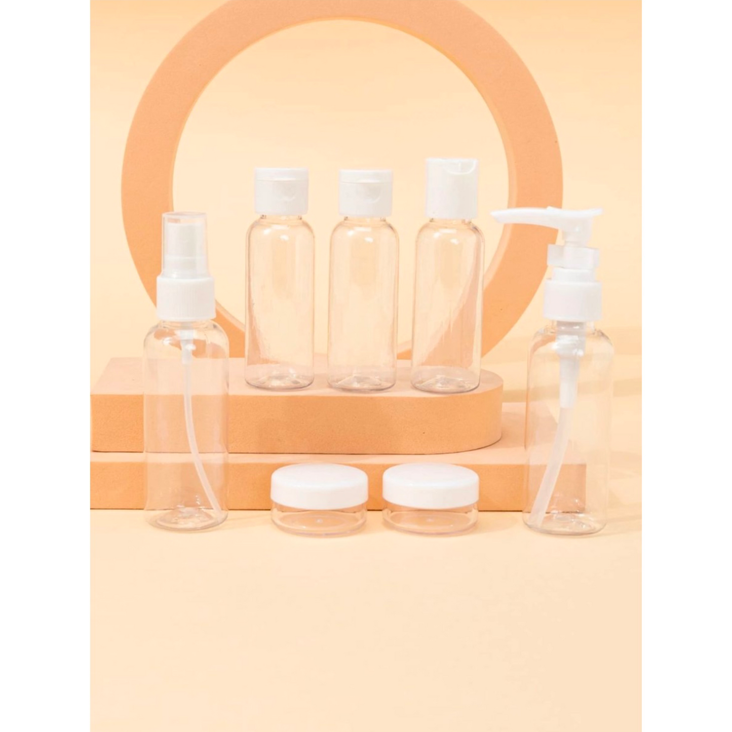 Travel bottle set - refillable - 7 pieces