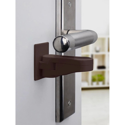 Door handle mounting lock - brown