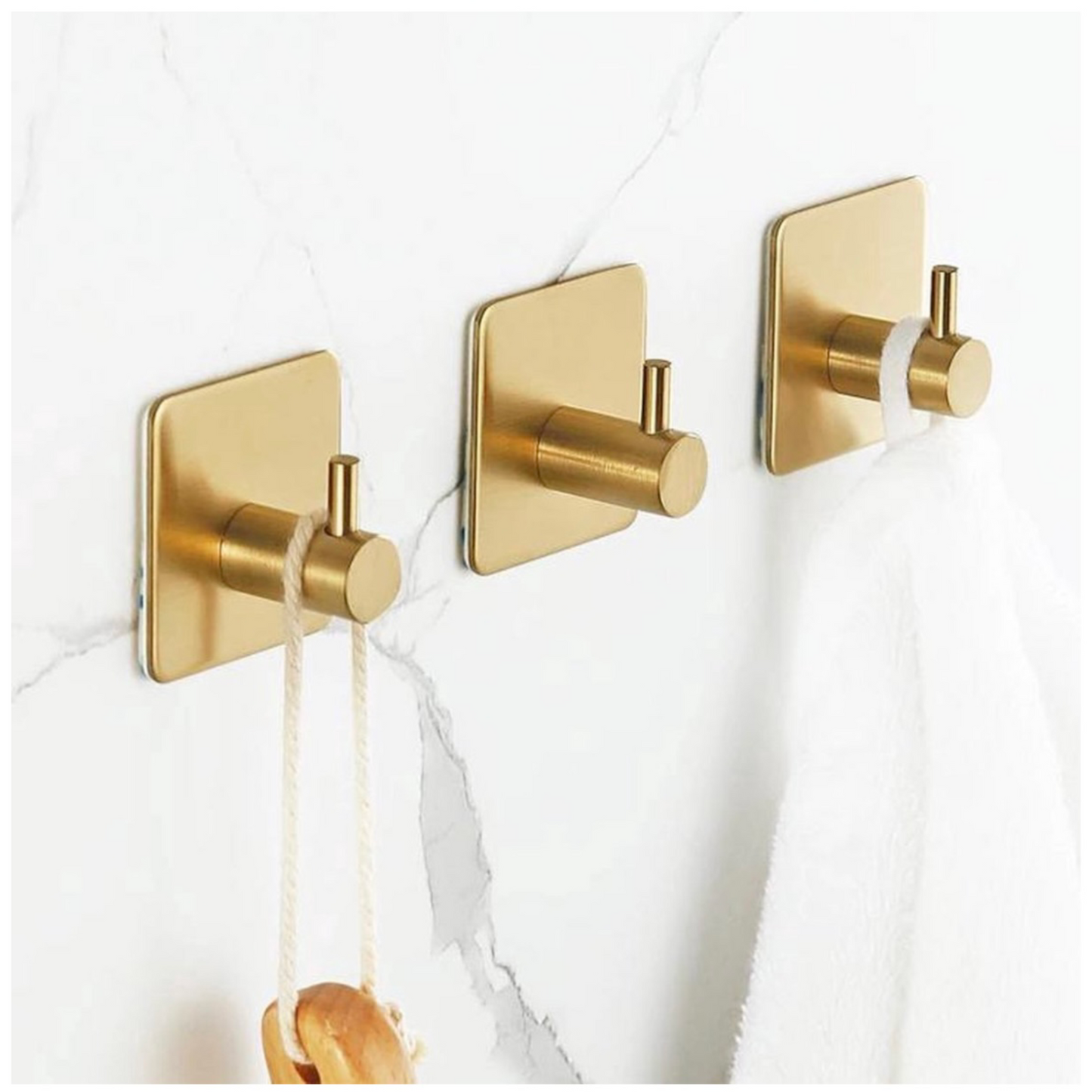 Towel Hooks Self Adhesive - Stainless Steel